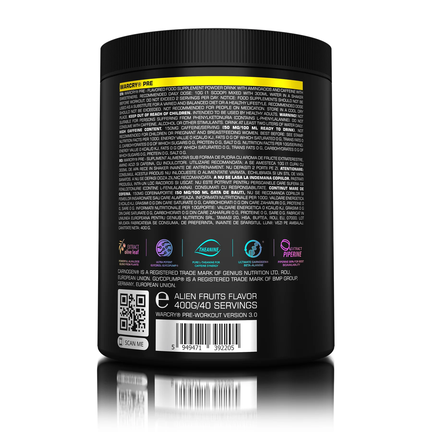 Warcry Pre Genius Nutrition