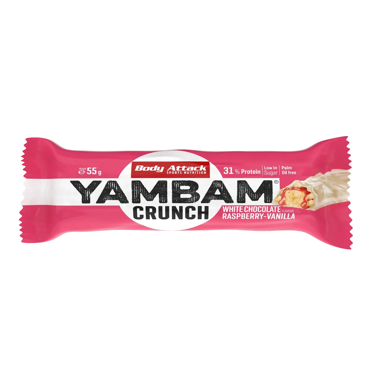 YAMBAM CRUNCH (55g-White Chocolate Raspberry)