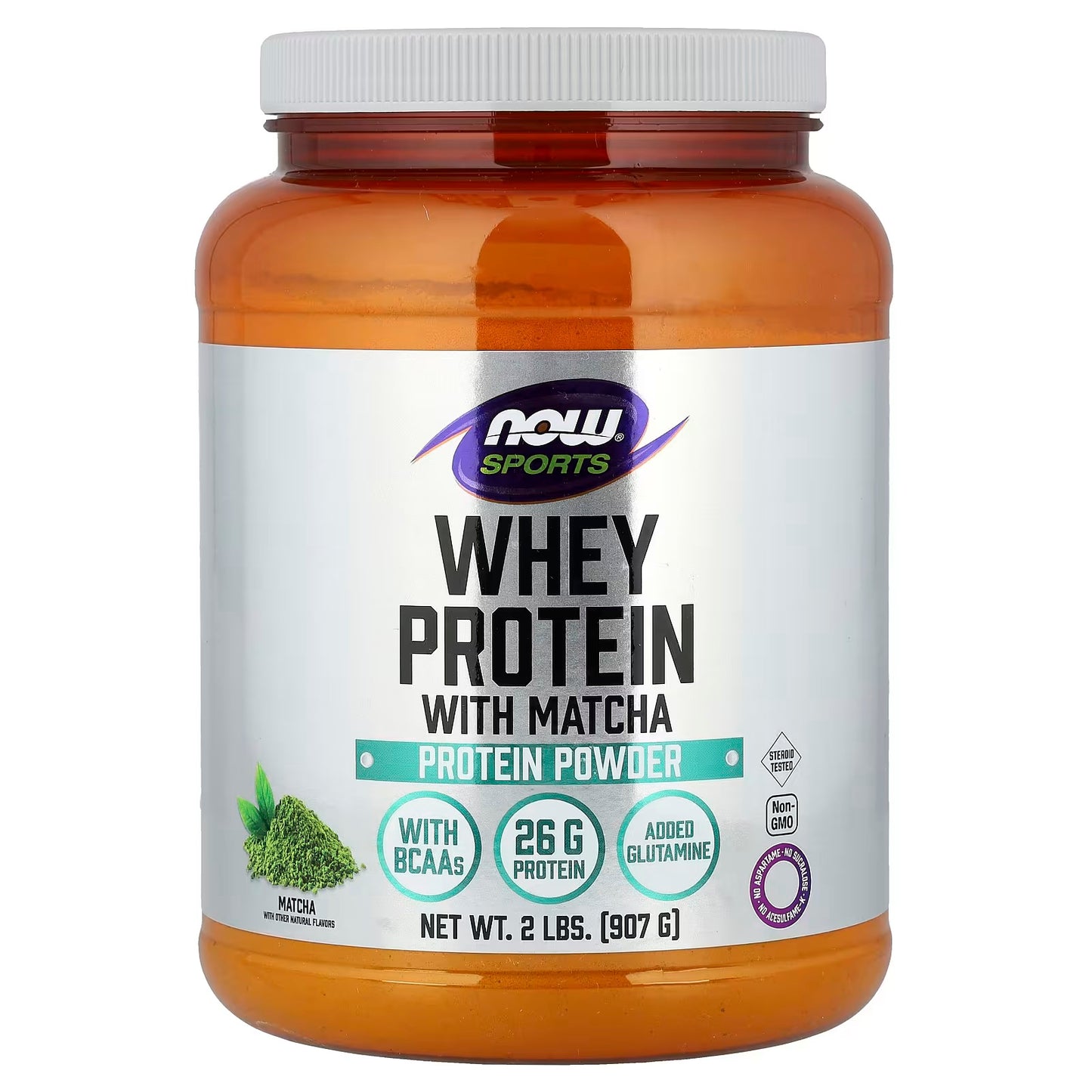 NOW Foods Whey Protein with Matcha Powder 907g WPC Koncentrat