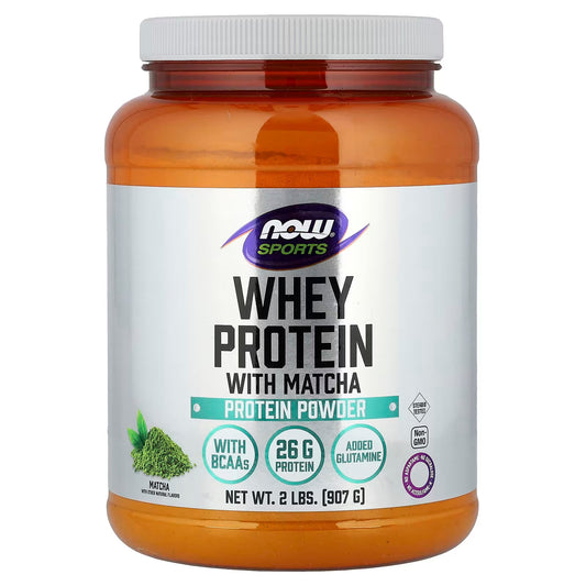 NOW Foods Whey Protein with Matcha Powder 907g WPC Koncentrat