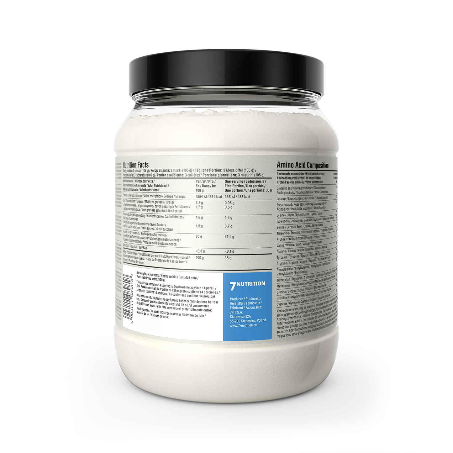 7Nutrition Natural Whey Isolate 90 500g