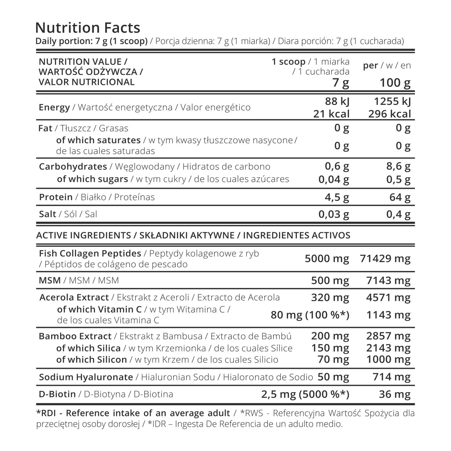 7NUTRITION MARINE COLLAGEN 315 g